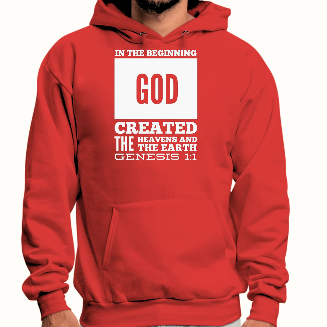 Mens Graphic Hoodie in the Beginning Print - Unisex | Hoodies