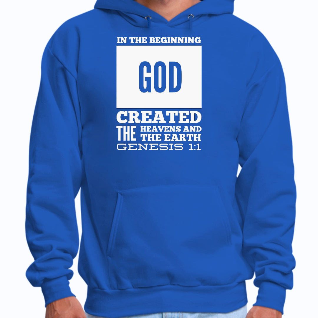 Mens Graphic Hoodie in the Beginning Print - Unisex | Hoodies