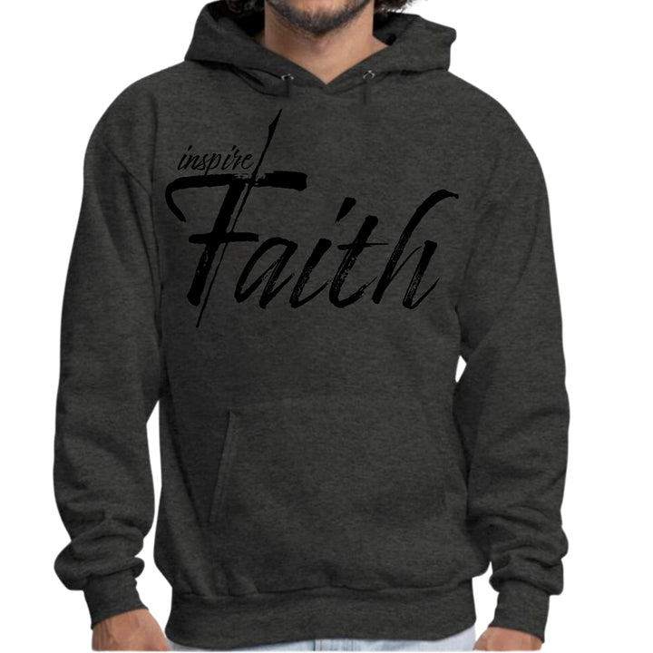 Mens Graphic Hoodie Inspire Faith Black Print - Unisex | Hoodies