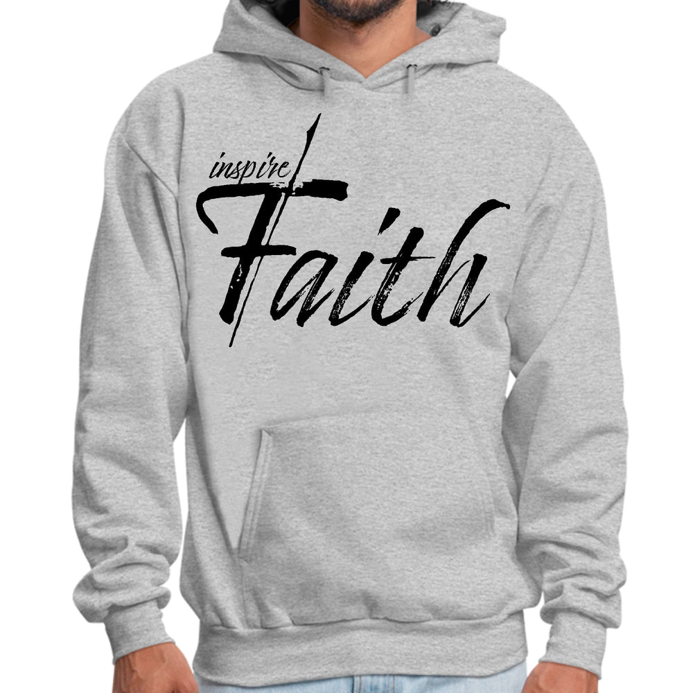 Mens Graphic Hoodie Inspire Faith Black Print - Unisex | Hoodies