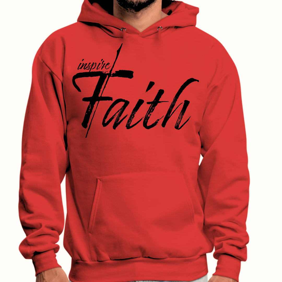 Mens Graphic Hoodie Inspire Faith Black Print - Unisex | Hoodies