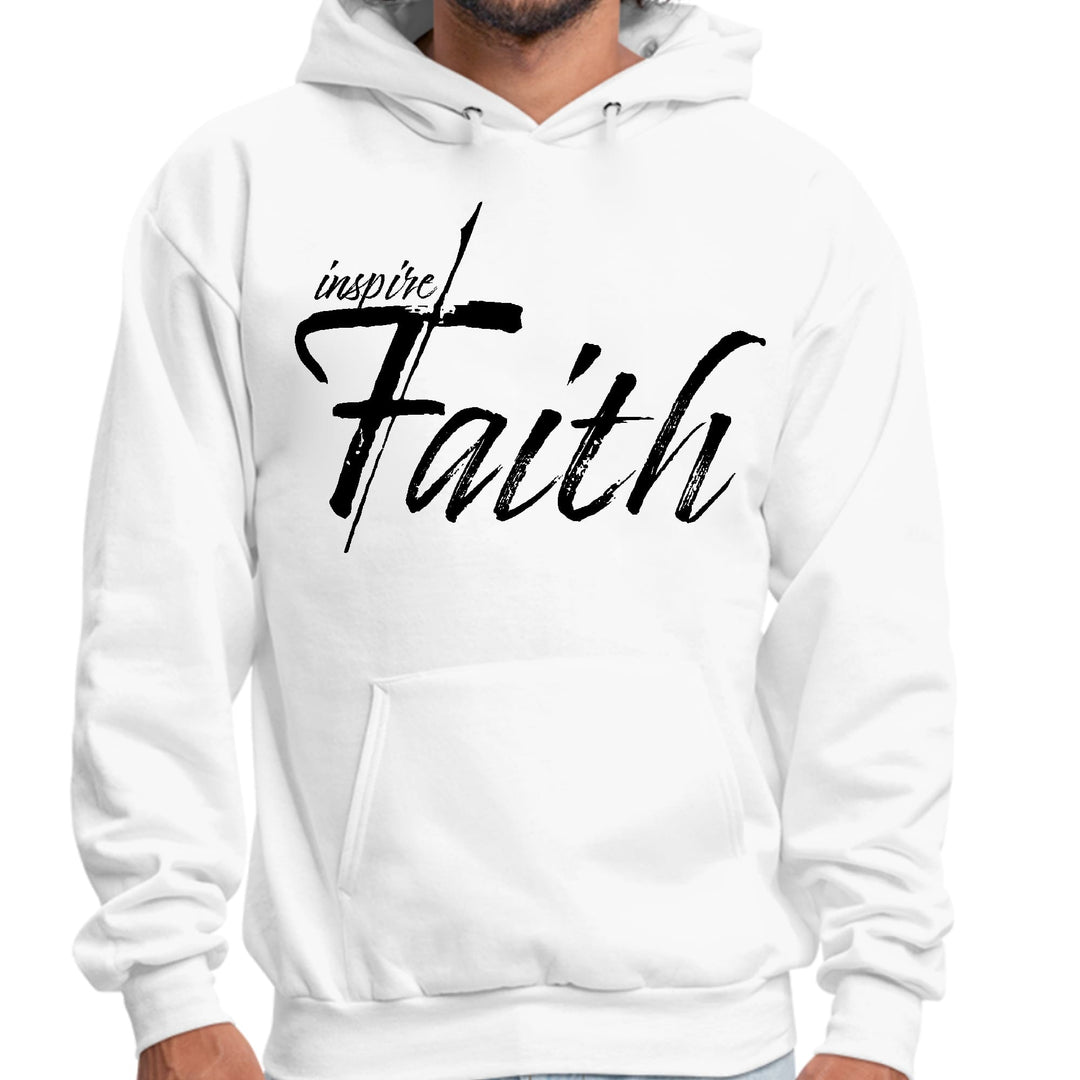 Mens Graphic Hoodie Inspire Faith Black Print - Unisex | Hoodies