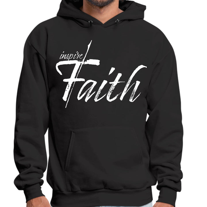 Mens Graphic Hoodie Inspire Faith White Print - Unisex | Hoodies