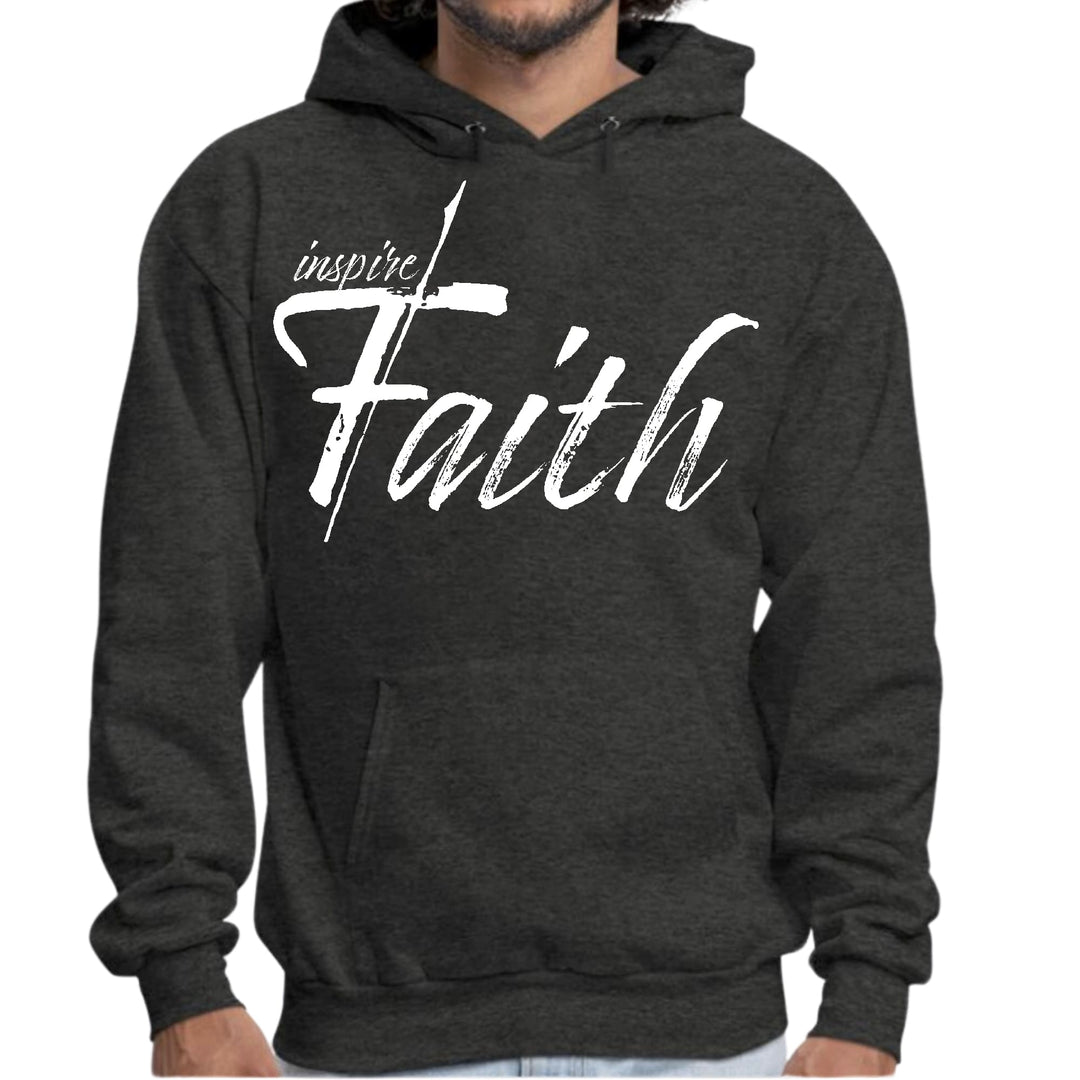 Mens Graphic Hoodie Inspire Faith White Print - Unisex | Hoodies