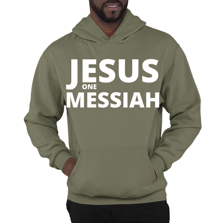 Mens Graphic Hoodie Jesus one Messiah - Unisex | Hoodies