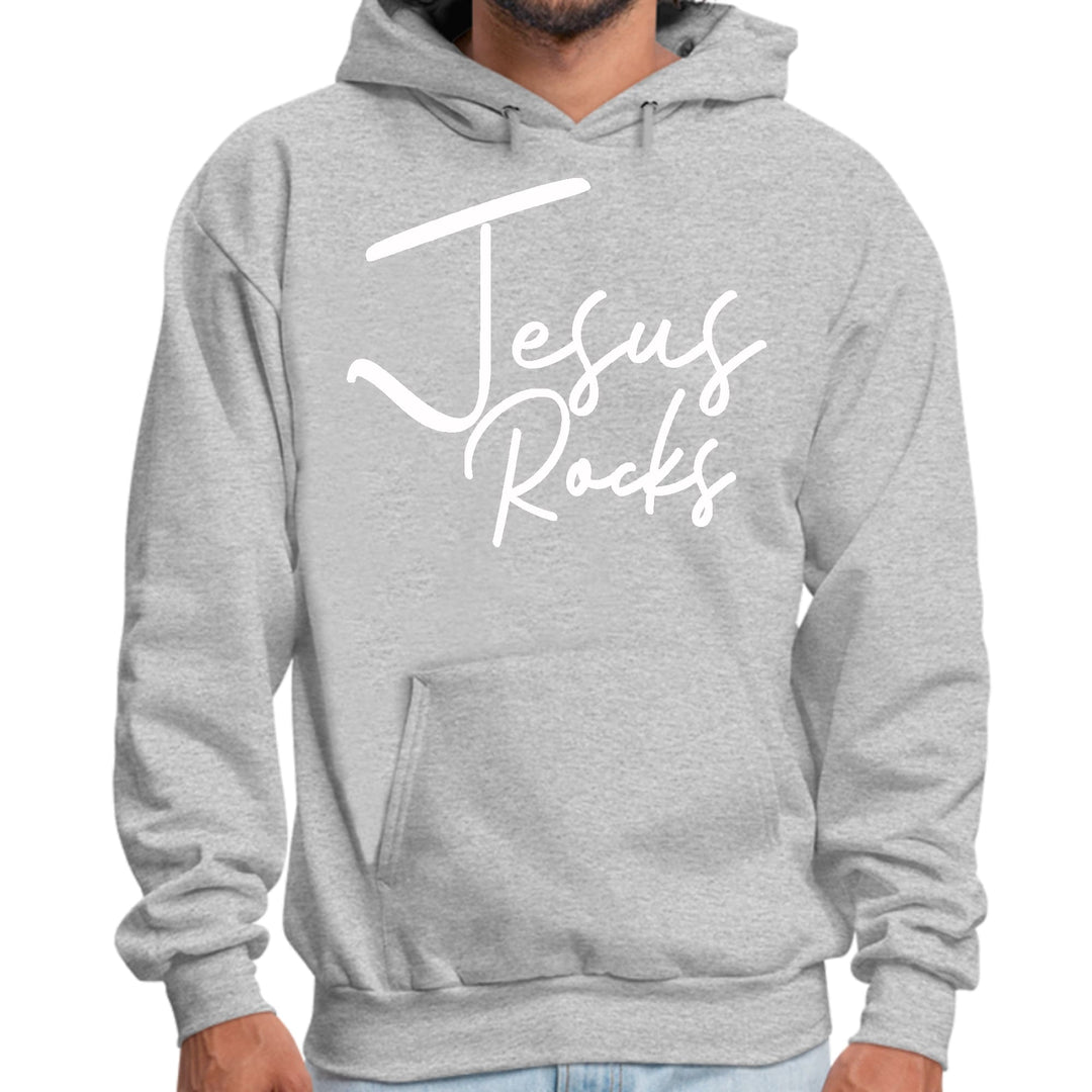 Mens Graphic Hoodie Jesus Rocks Print - Unisex | Hoodies