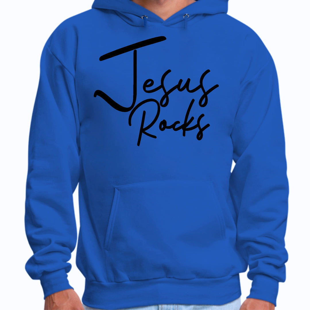 Mens Graphic Hoodie Jesus Rocks Print - Unisex | Hoodies