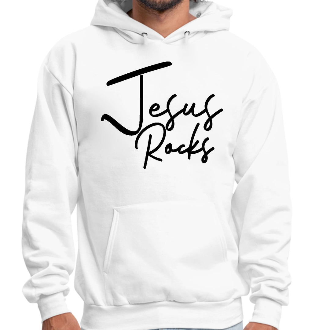 Mens Graphic Hoodie Jesus Rocks Print - Unisex | Hoodies