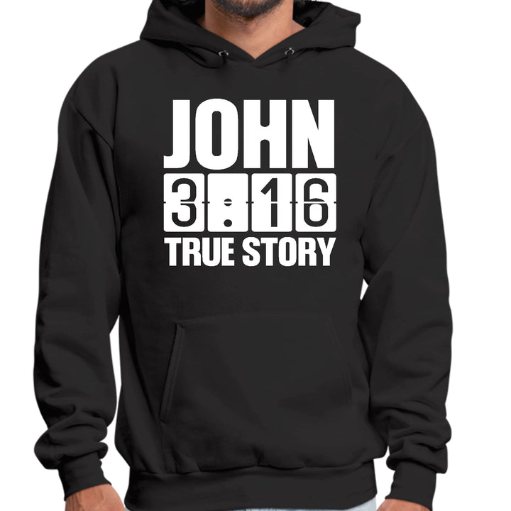 Mens Graphic Hoodie John 3:16 True Story Print - Unisex | Hoodies