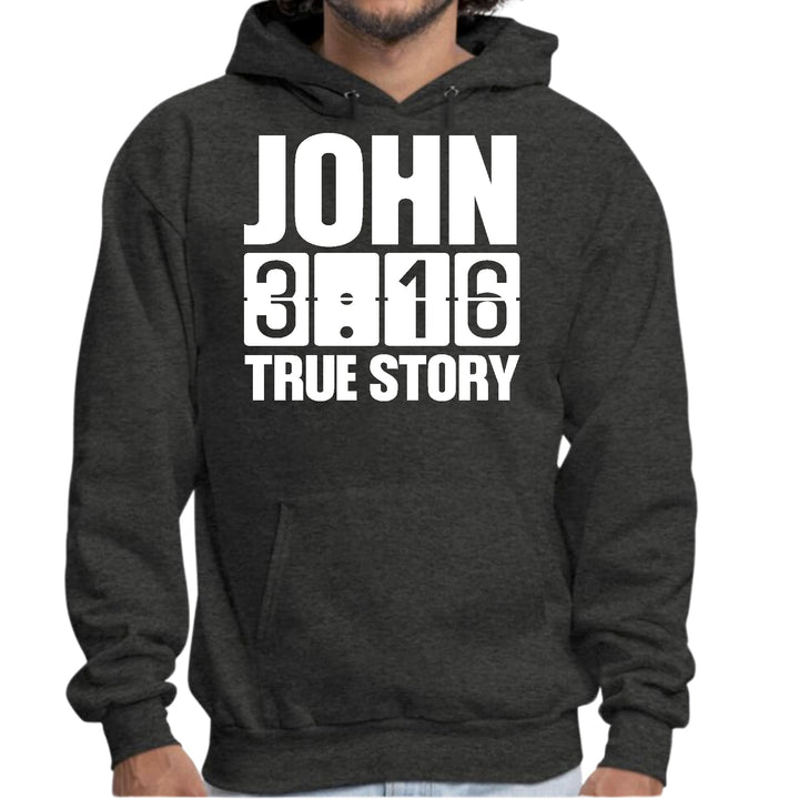 Mens Graphic Hoodie John 3:16 True Story Print - Unisex | Hoodies