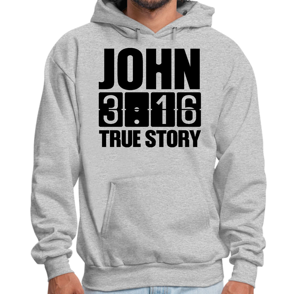 Mens Graphic Hoodie John 3:16 True Story Print - Unisex | Hoodies