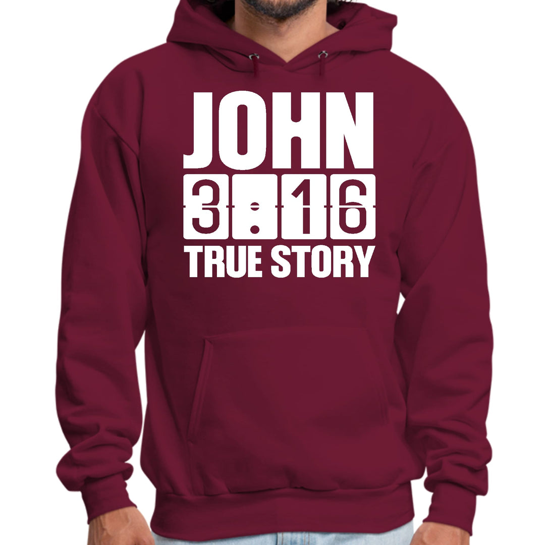 Mens Graphic Hoodie John 3:16 True Story Print - Unisex | Hoodies