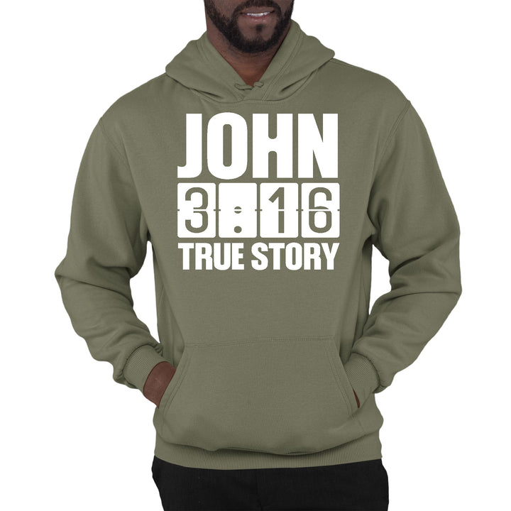 Mens Graphic Hoodie John 3:16 True Story Print - Unisex | Hoodies