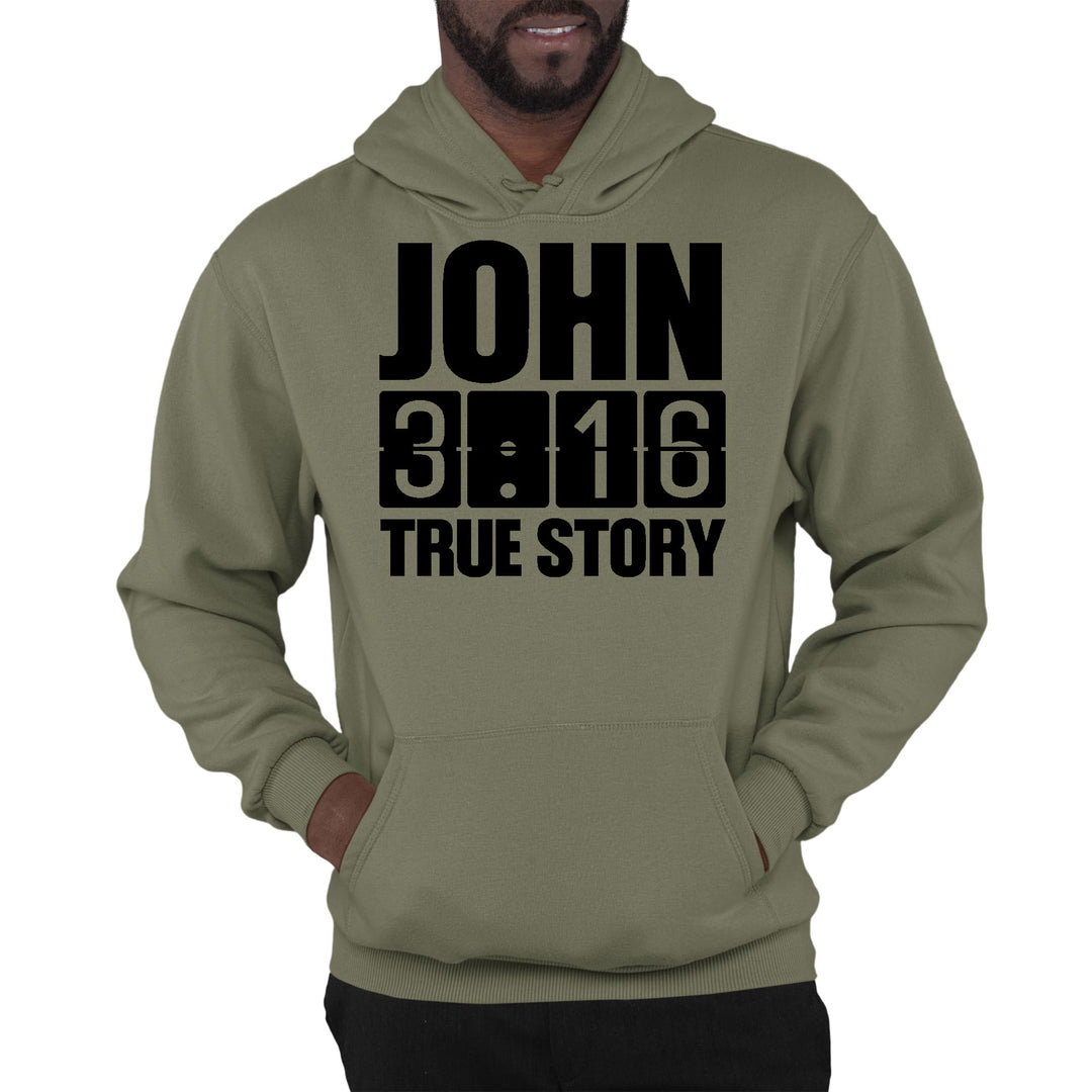 Mens Graphic Hoodie John 3:16 True Story Print - Unisex | Hoodies