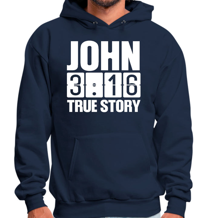 Mens Graphic Hoodie John 3:16 True Story Print - Unisex | Hoodies