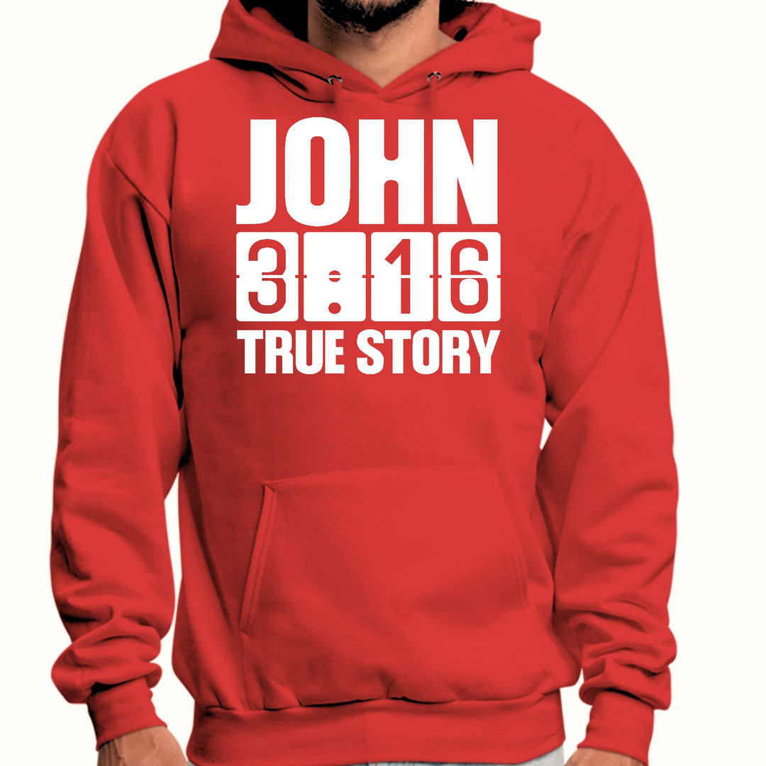 Mens Graphic Hoodie John 3:16 True Story Print - Unisex | Hoodies