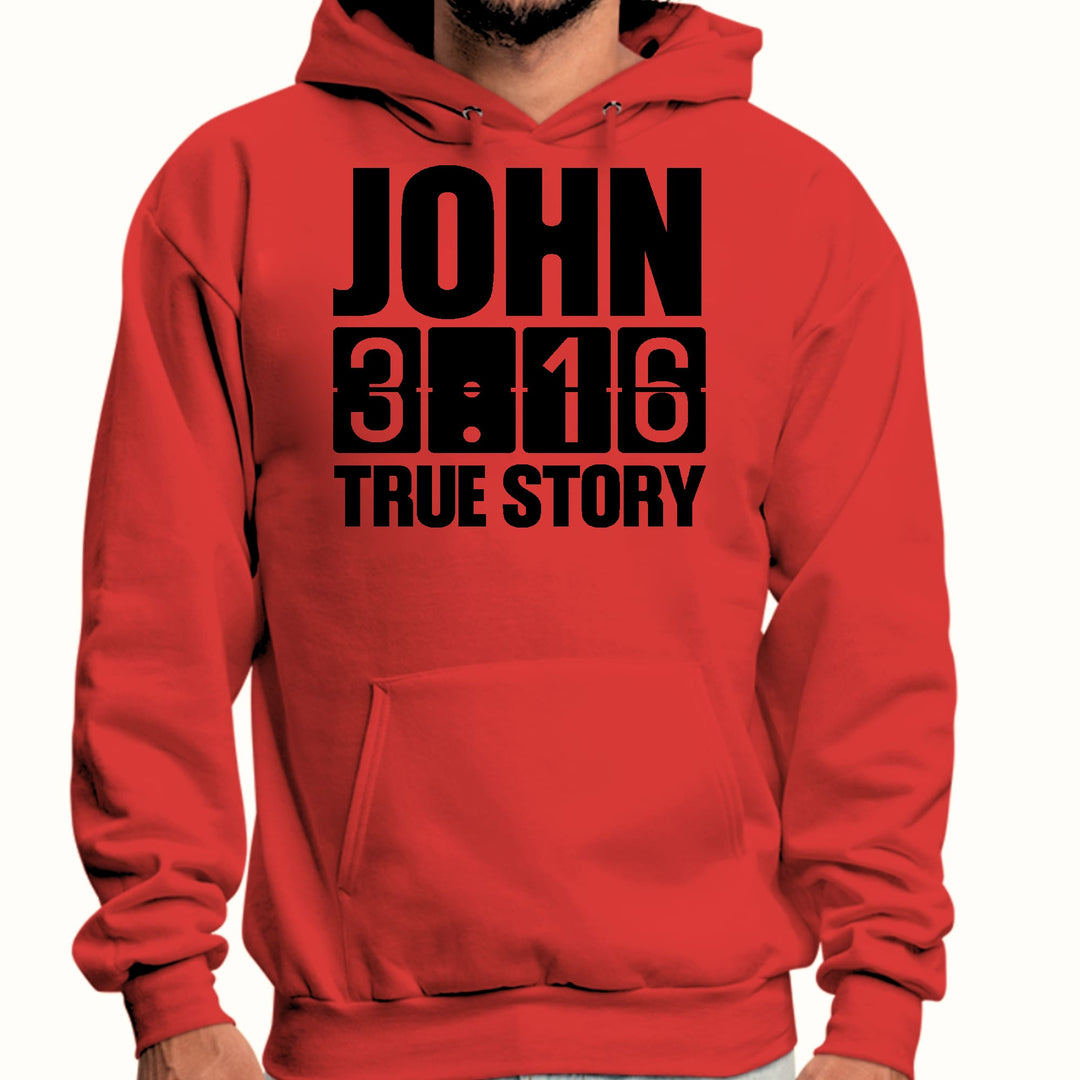 Mens Graphic Hoodie John 3:16 True Story Print - Unisex | Hoodies