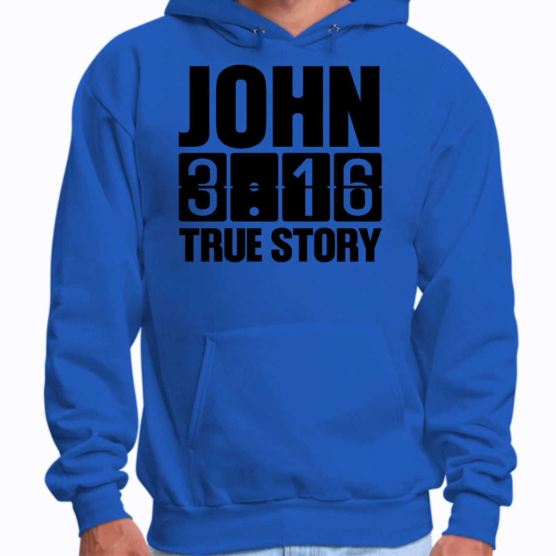 Mens Graphic Hoodie John 3:16 True Story Print - Unisex | Hoodies