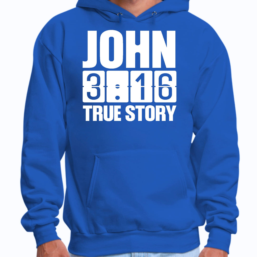 Mens Graphic Hoodie John 3:16 True Story Print - Unisex | Hoodies