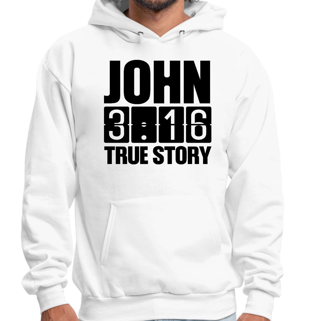 Mens Graphic Hoodie John 3:16 True Story Print - Unisex | Hoodies