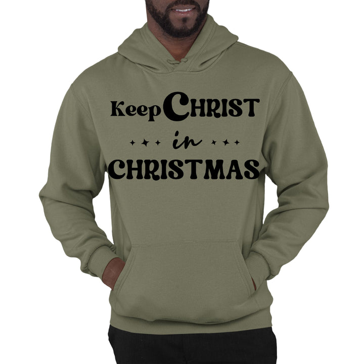 Mens Graphic Hoodie Keep Christ in Christmas Christian Holiday - Unisex