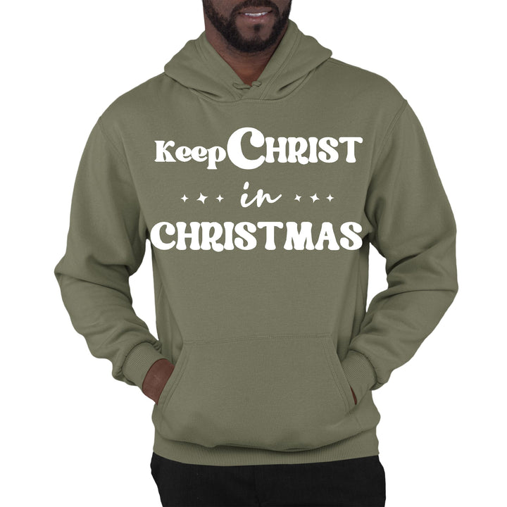 Mens Graphic Hoodie Keep Christ in Christmas Christian Holiday - Unisex