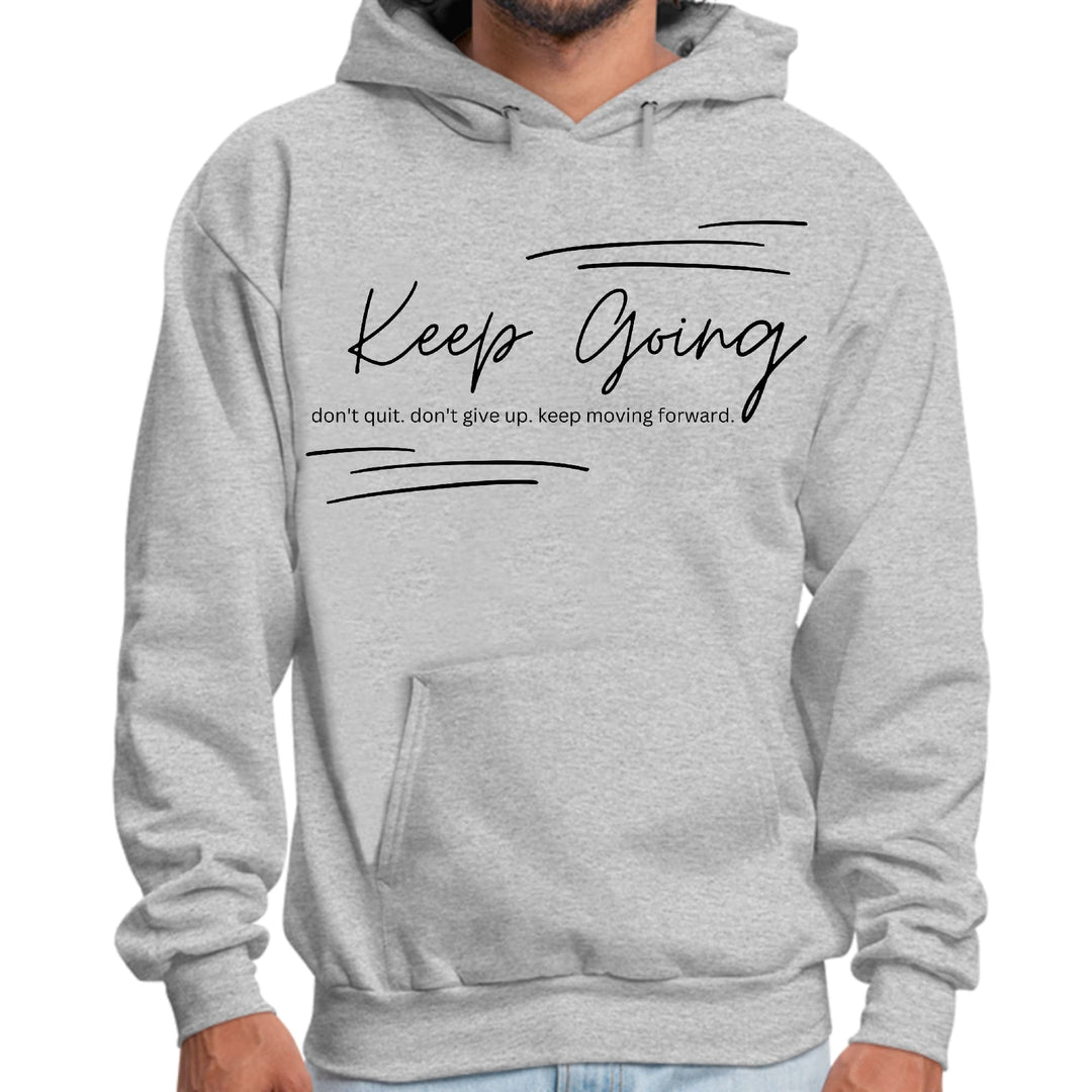 Mens Graphic Hoodie Keep Going Don’t Give Up - Inspirational - Unisex | Hoodies