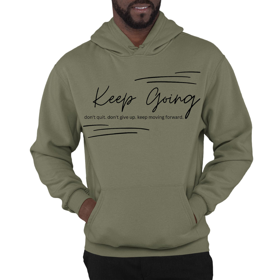 Mens Graphic Hoodie Keep Going Don’t Give Up - Inspirational - Unisex | Hoodies