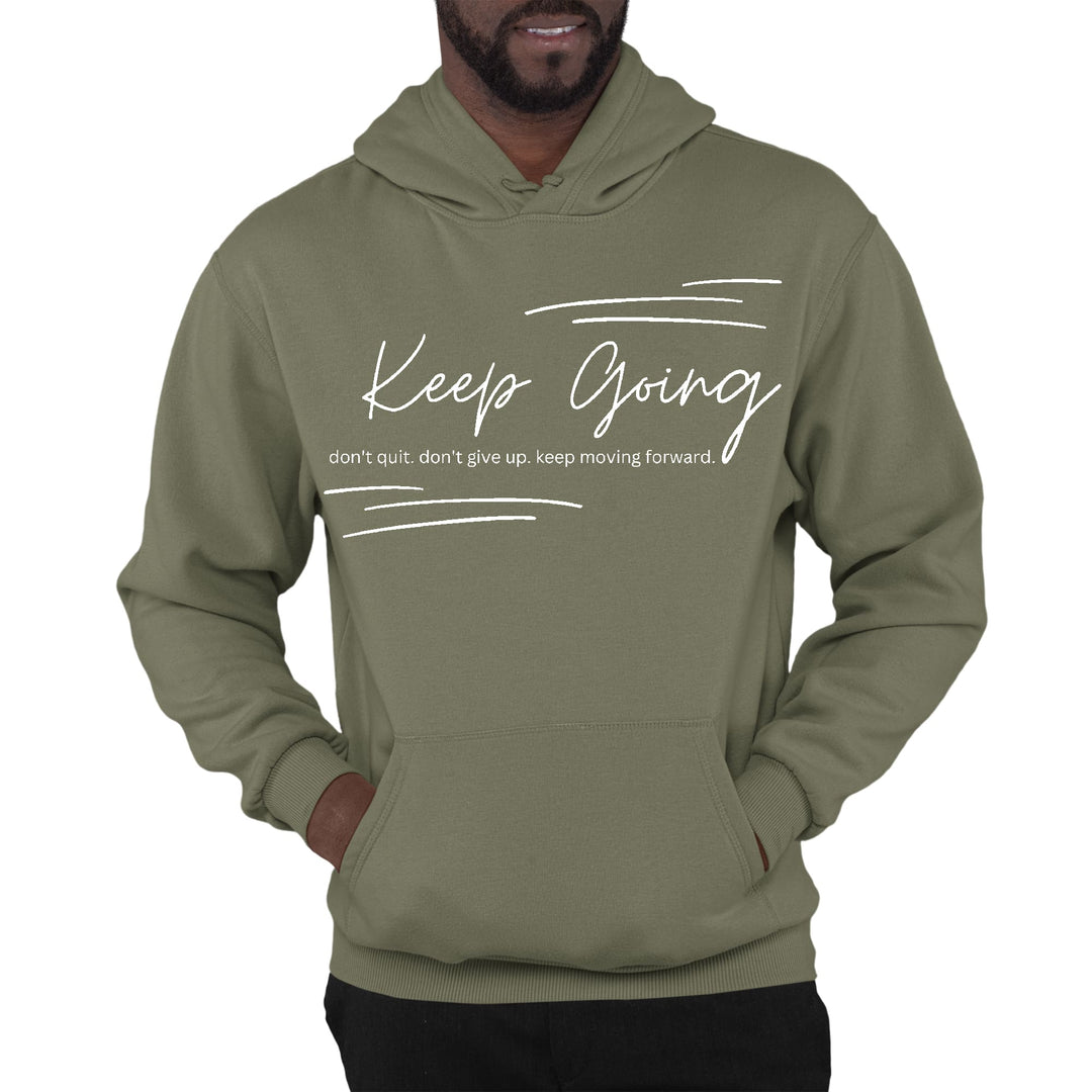 Mens Graphic Hoodie Keep Going Don’t Give Up - Inspirational - Unisex | Hoodies