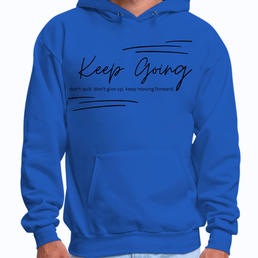 Mens Graphic Hoodie Keep Going Don’t Give Up - Inspirational - Unisex | Hoodies