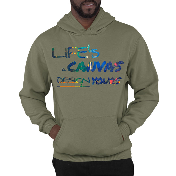 Mens Graphic Hoodie Life’s a Canvas Design Yours Print - Unisex | Hoodies