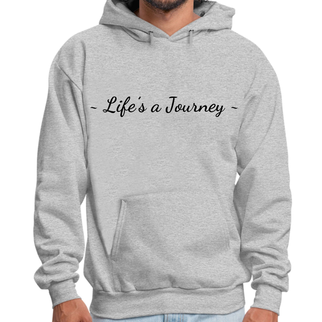 Mens Graphic Hoodie Life’s a Journey Black Print - Unisex | Hoodies