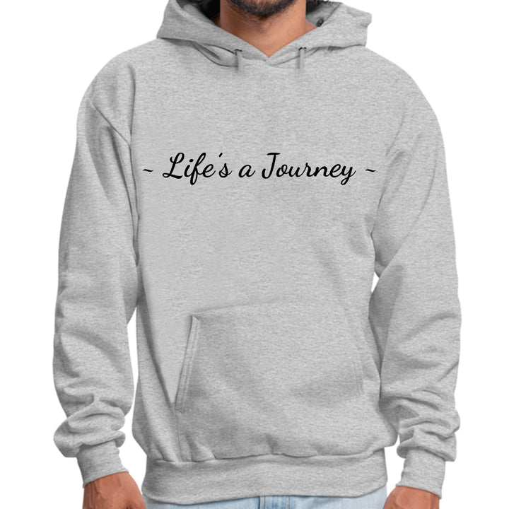 Mens Graphic Hoodie Life’s a Journey Black Print - Unisex | Hoodies