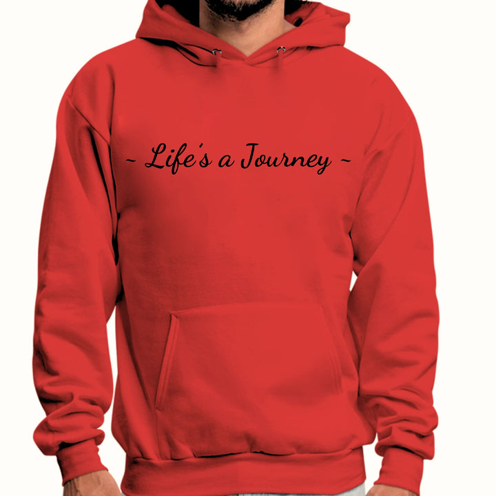 Mens Graphic Hoodie Life’s a Journey Black Print - Unisex | Hoodies