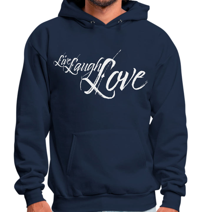 Mens Graphic Hoodie Live Laugh Love Light Grey - Unisex | Hoodies