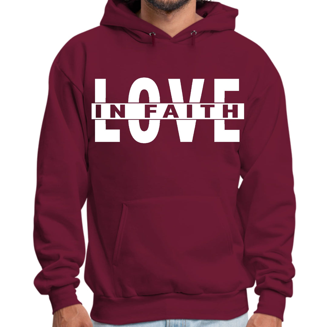 Mens Graphic Hoodie Love in Faith - Unisex | Hoodies