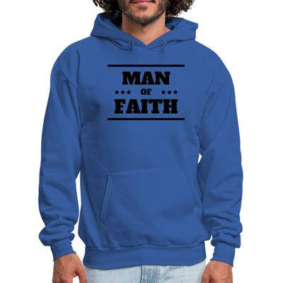 Mens Graphic Hoodie Man Of Faith Black Illustration - Unisex | Hoodies