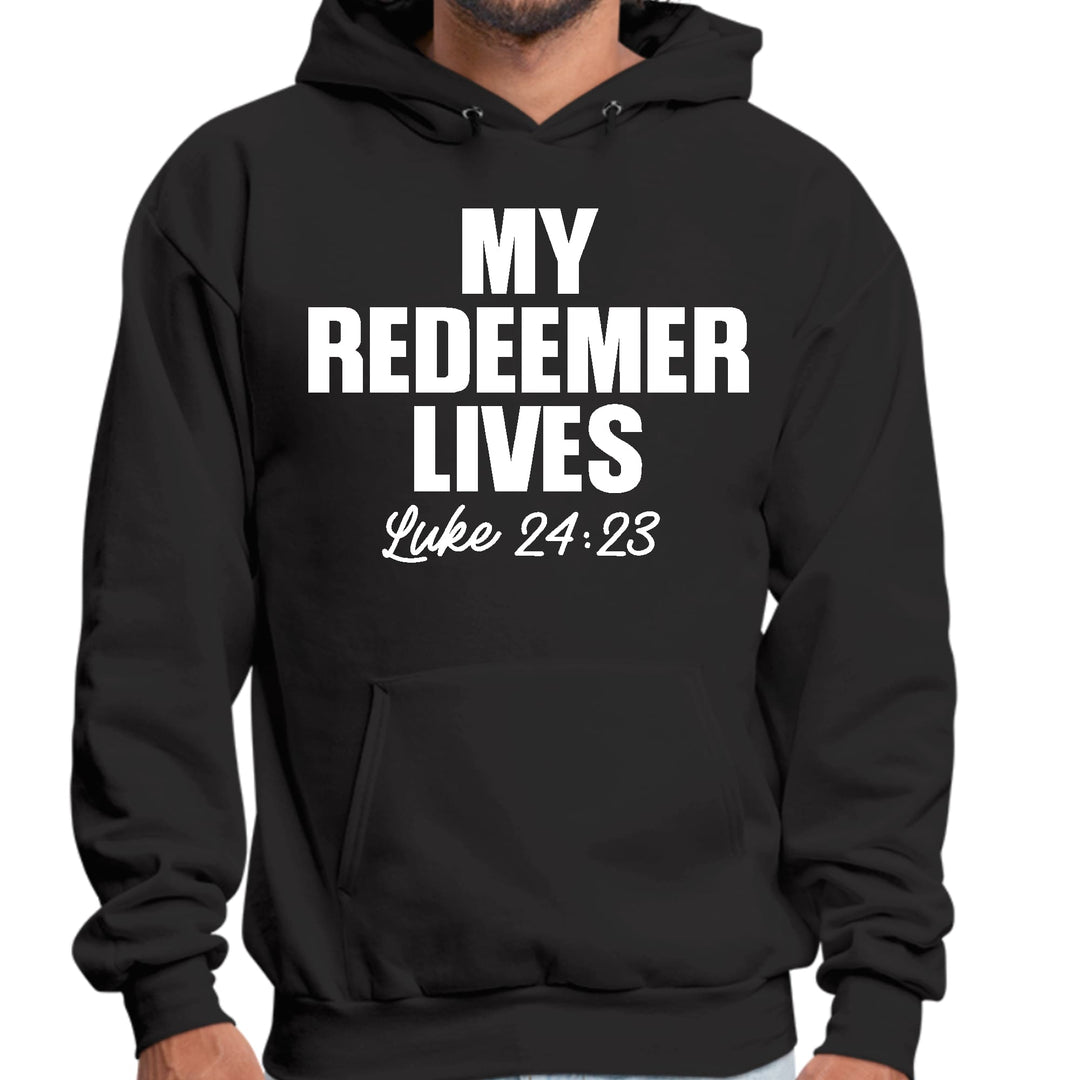 Mens Graphic Hoodie my Redeemer Lives Print - Unisex | Hoodies