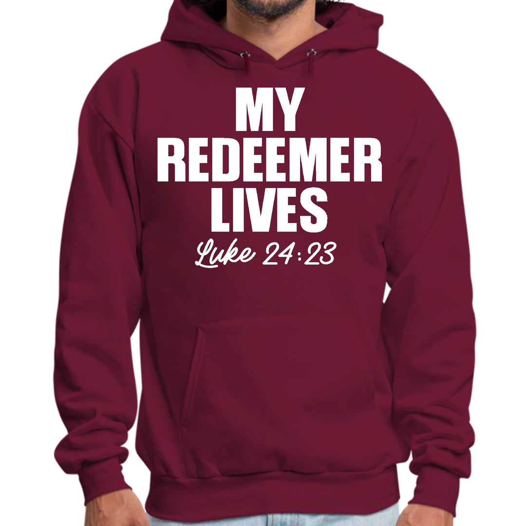 Mens Graphic Hoodie my Redeemer Lives Print - Unisex | Hoodies