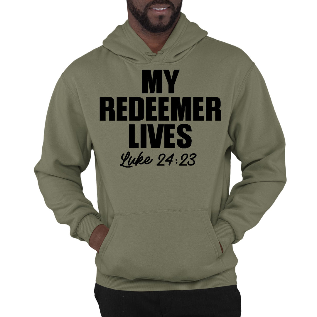 Mens Graphic Hoodie my Redeemer Lives Print - Unisex | Hoodies