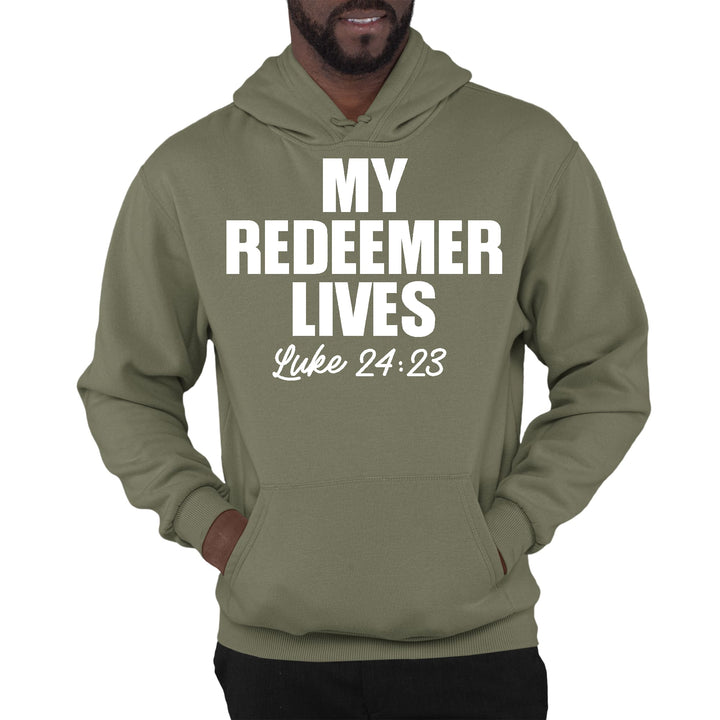 Mens Graphic Hoodie my Redeemer Lives Print - Unisex | Hoodies