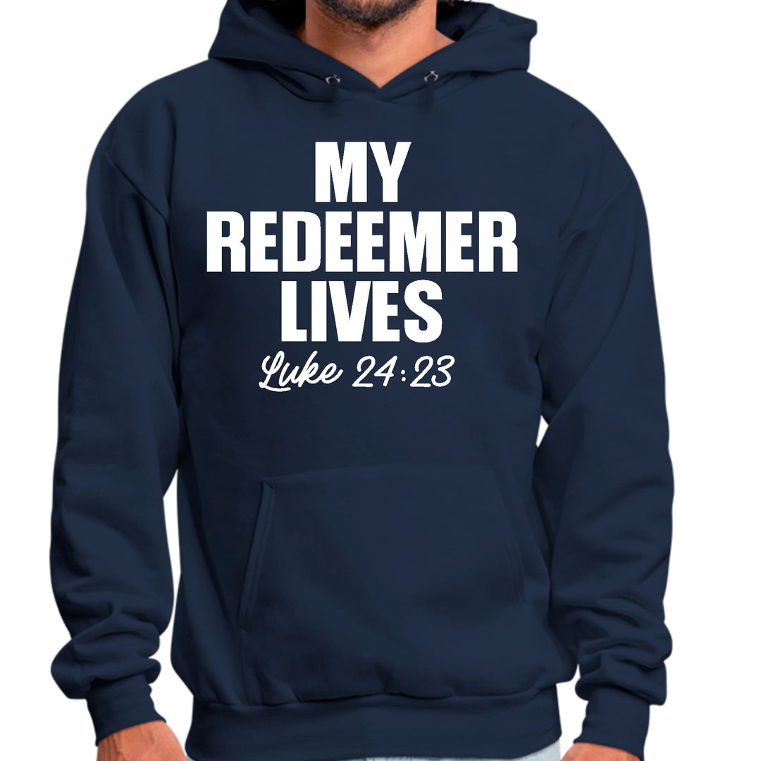 Mens Graphic Hoodie my Redeemer Lives Print - Unisex | Hoodies