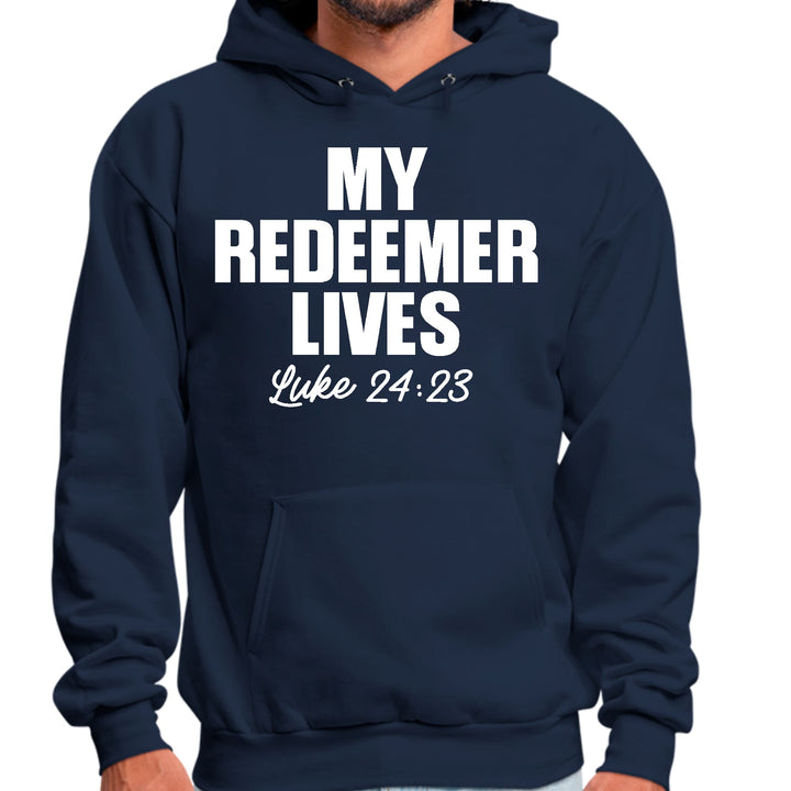 Mens Graphic Hoodie my Redeemer Lives Print - Unisex | Hoodies