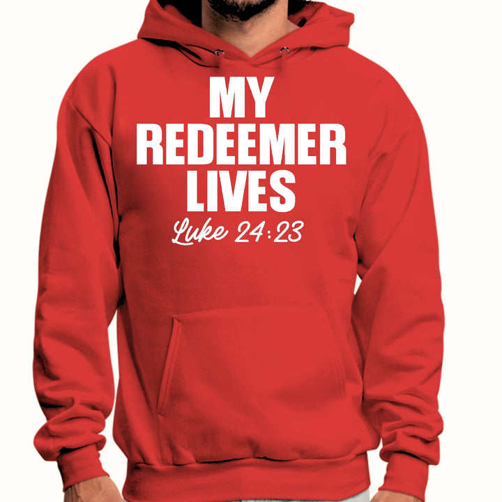 Mens Graphic Hoodie my Redeemer Lives Print - Unisex | Hoodies