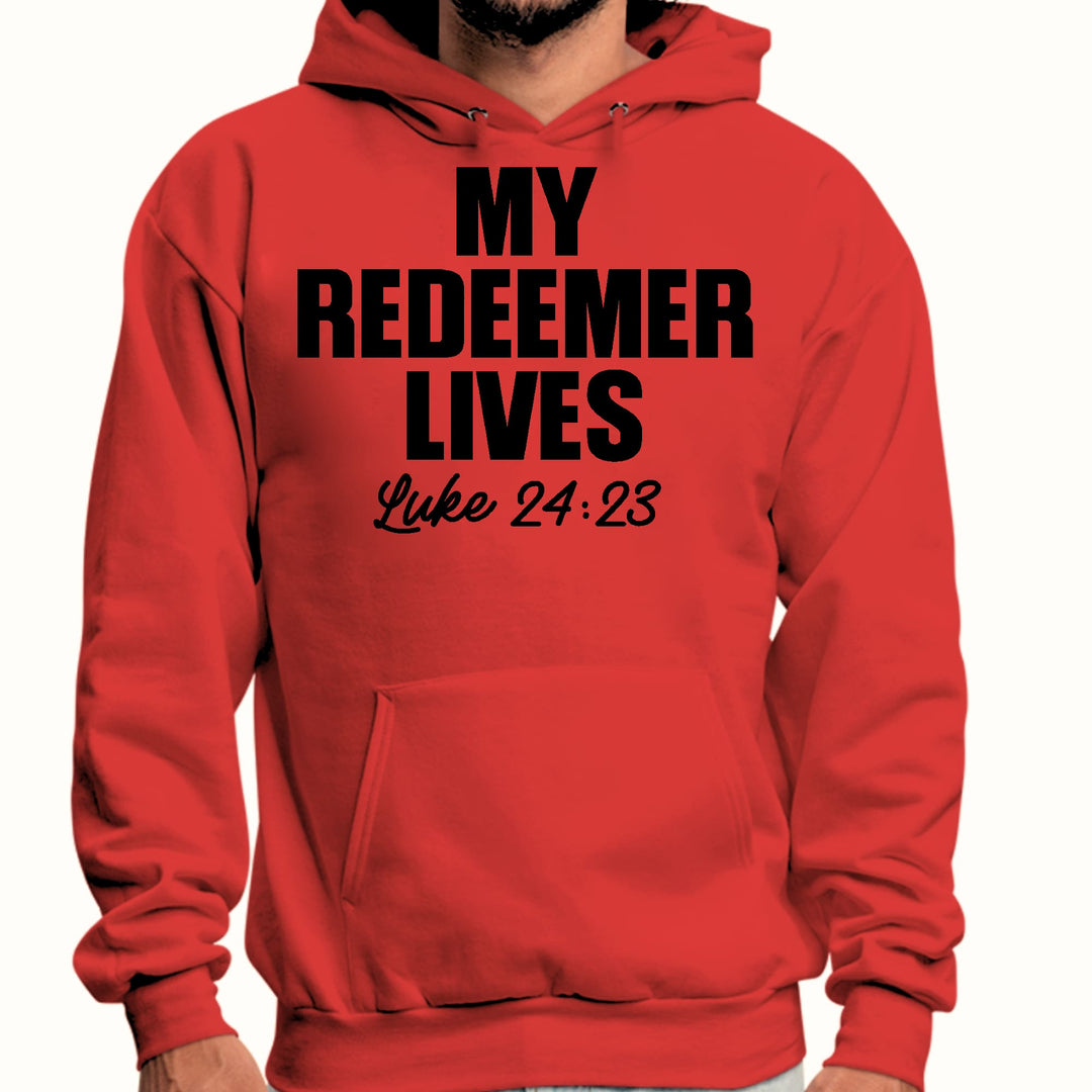 Mens Graphic Hoodie my Redeemer Lives Print - Unisex | Hoodies