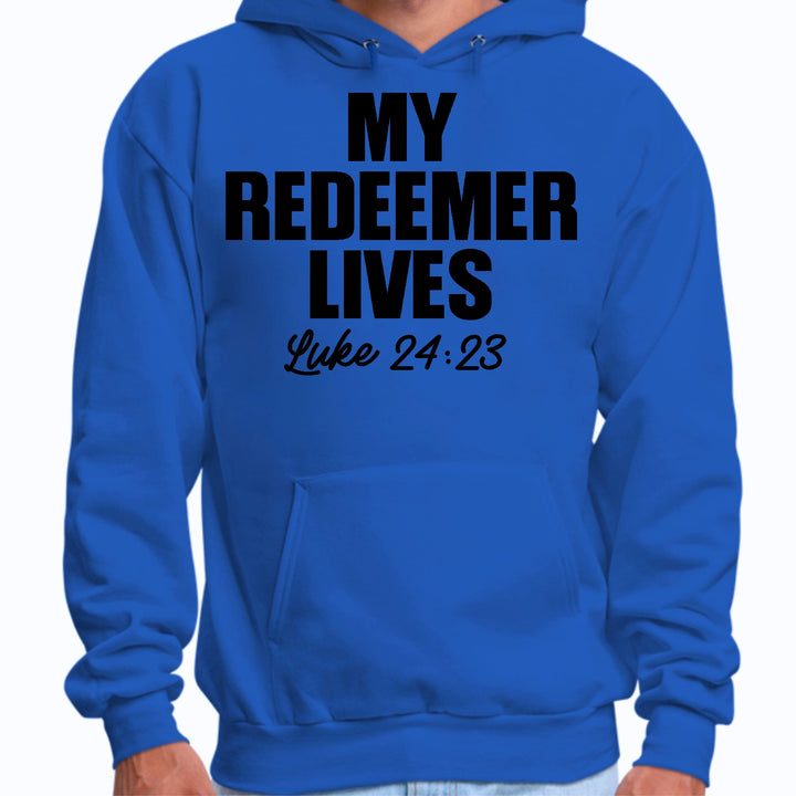 Mens Graphic Hoodie my Redeemer Lives Print - Unisex | Hoodies