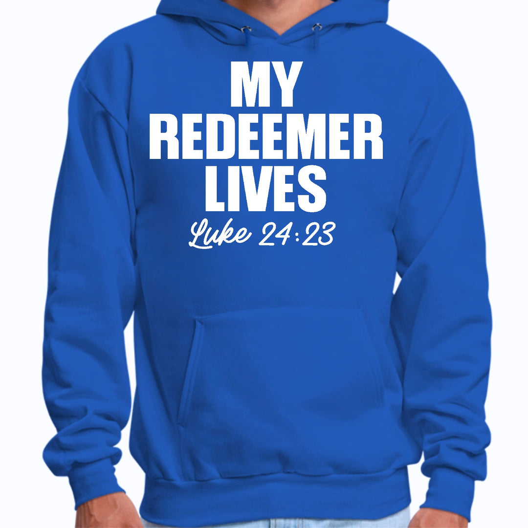 Mens Graphic Hoodie my Redeemer Lives Print - Unisex | Hoodies