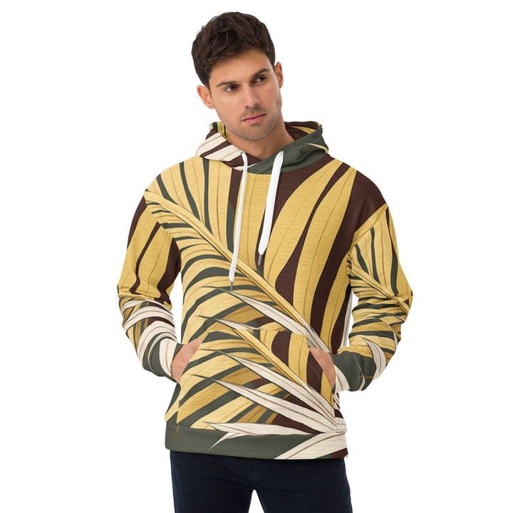 Mens Graphic Hoodie Palm Tree Leaves Pattern