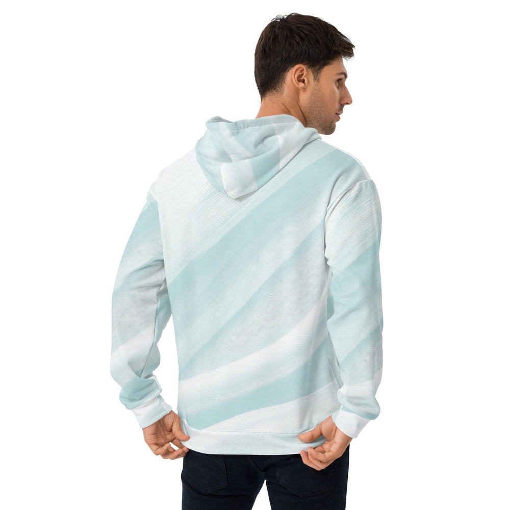 Mens Graphic Hoodie Pastel Blue Swirl