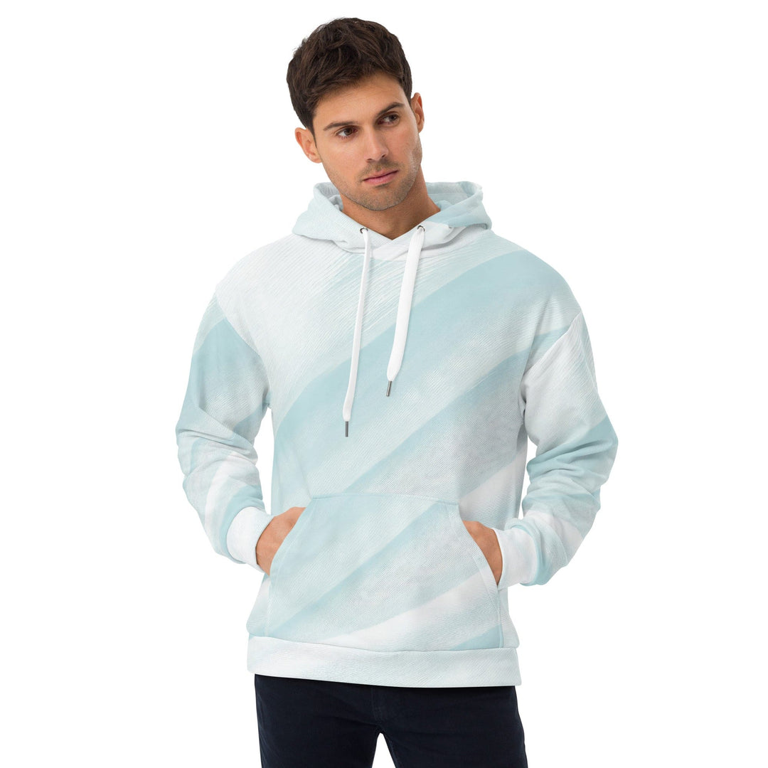 Mens Graphic Hoodie Pastel Blue Swirl